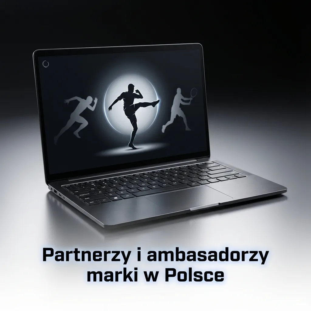 Grafika prezentująca polskich partnerów i ambasadorów marki związanych ze sportem, esportem i odpowiedzialnymi zakładami