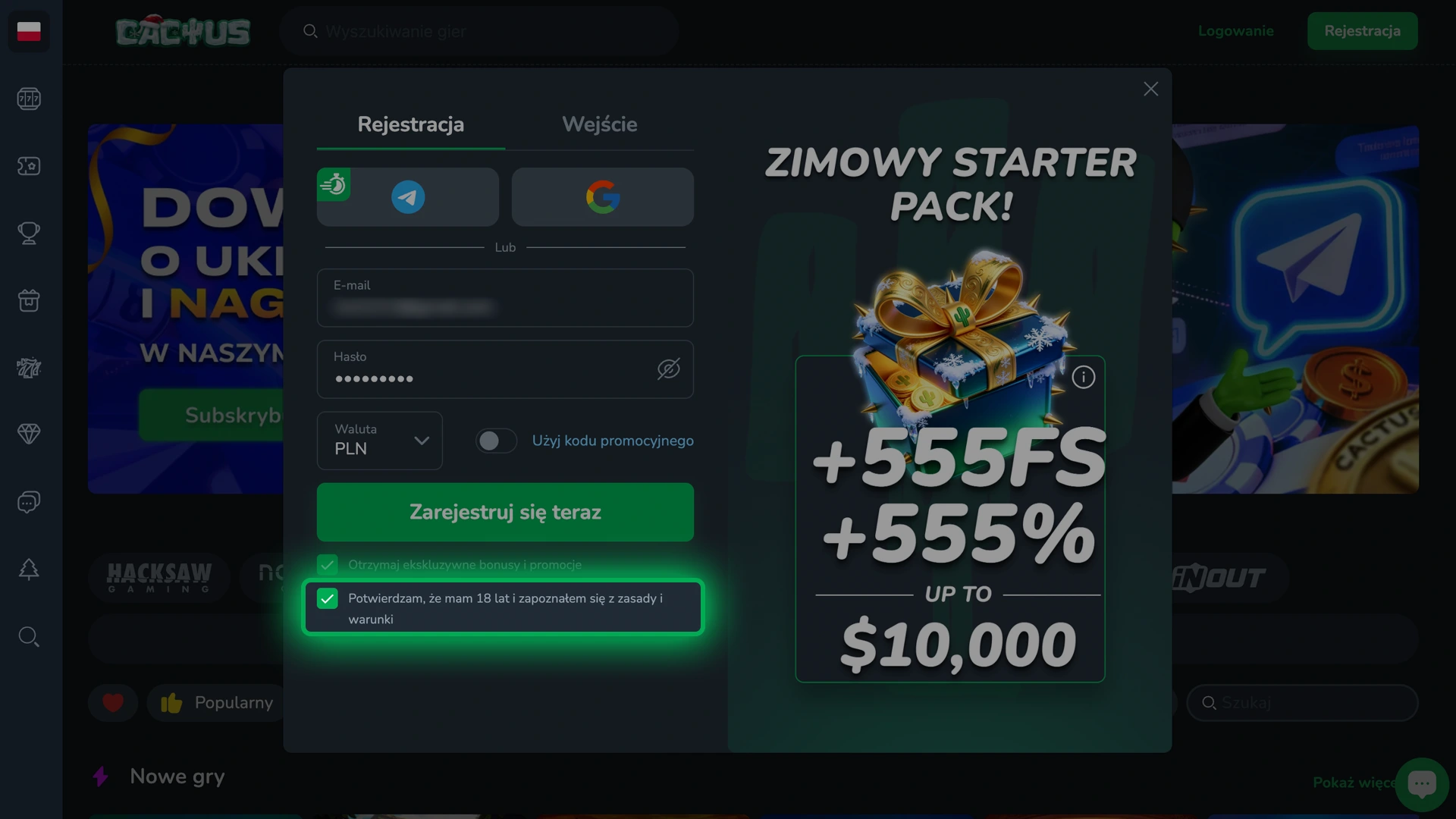 Dowiedz się jak potwierdzić konto w Cactus Casino po rejestracji.